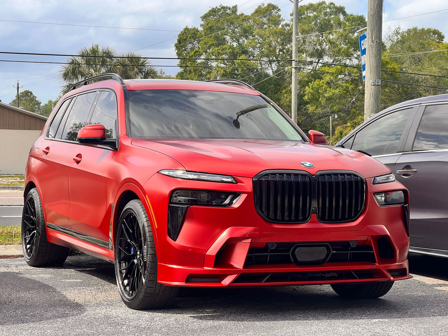 Vampire red BMW SUV wrap